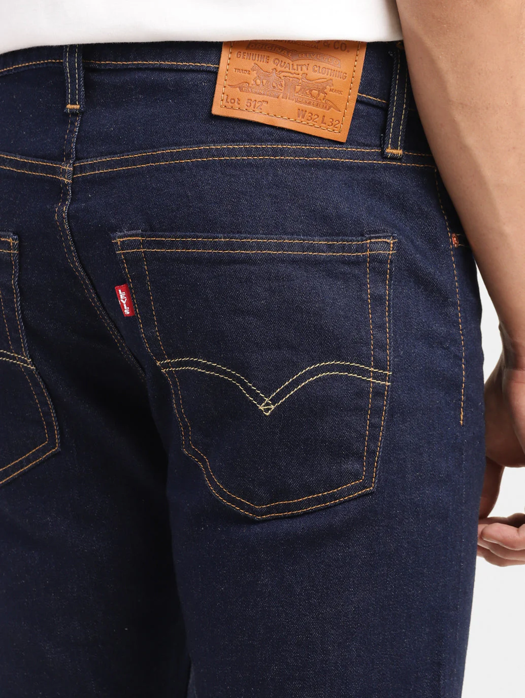 Men's 512 Blue Slim Tapered Fit Mid Rise Jeans - Image 6