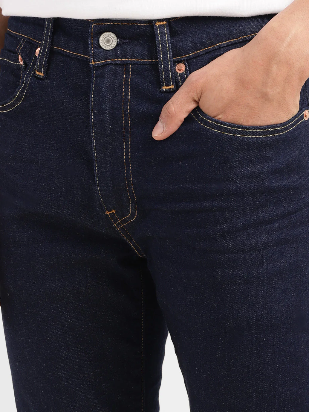 Men's 512 Blue Slim Tapered Fit Mid Rise Jeans - Image 7