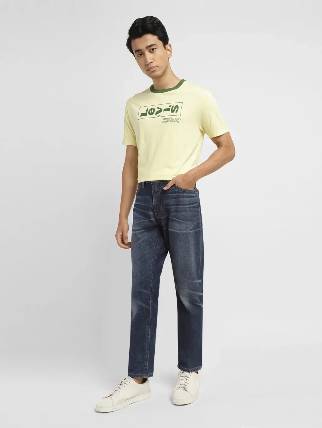Men's 512 Blue Slim Tapered Fit Mid Rise Jeans