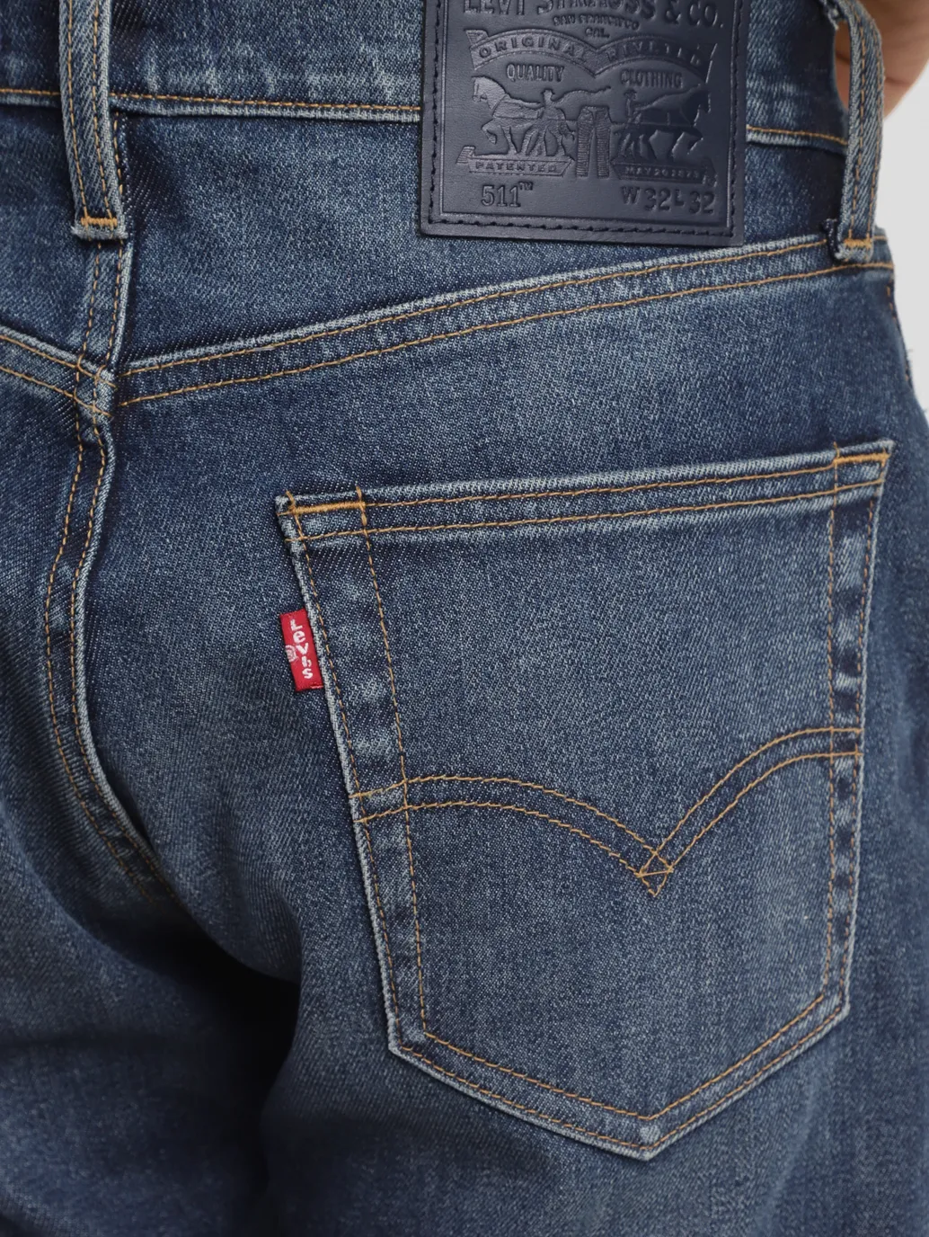 Men's 512 Blue Slim Tapered Fit Mid Rise Jeans - Image 7