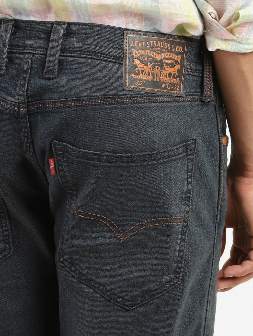 Men's 512 Blue Slim Tapered Fit Mid Rise Jeans - Image 7