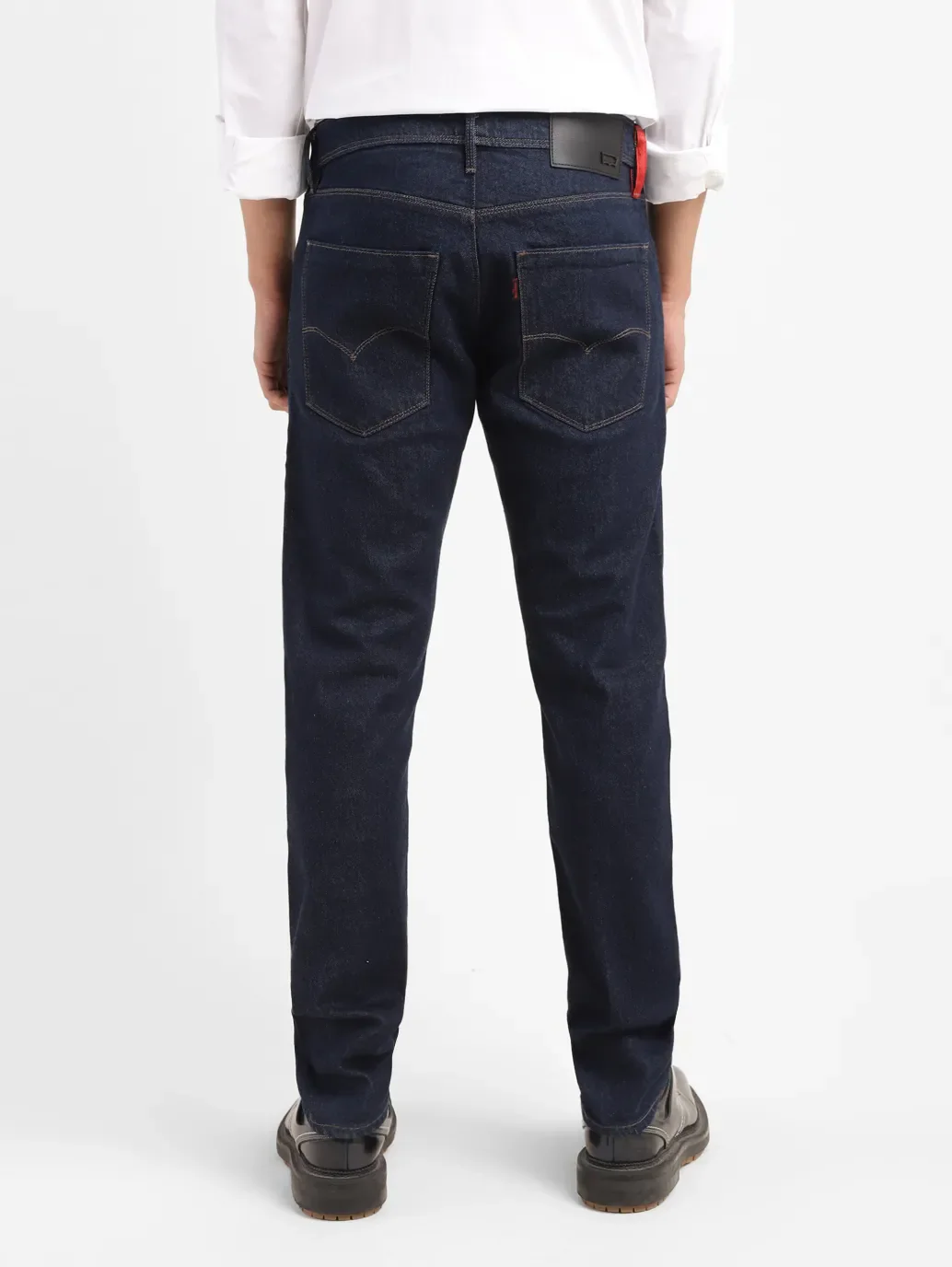 Men's Redloop 512 Navy Blue Slim Tapered Fit Mid Rise Jeans - Image 3