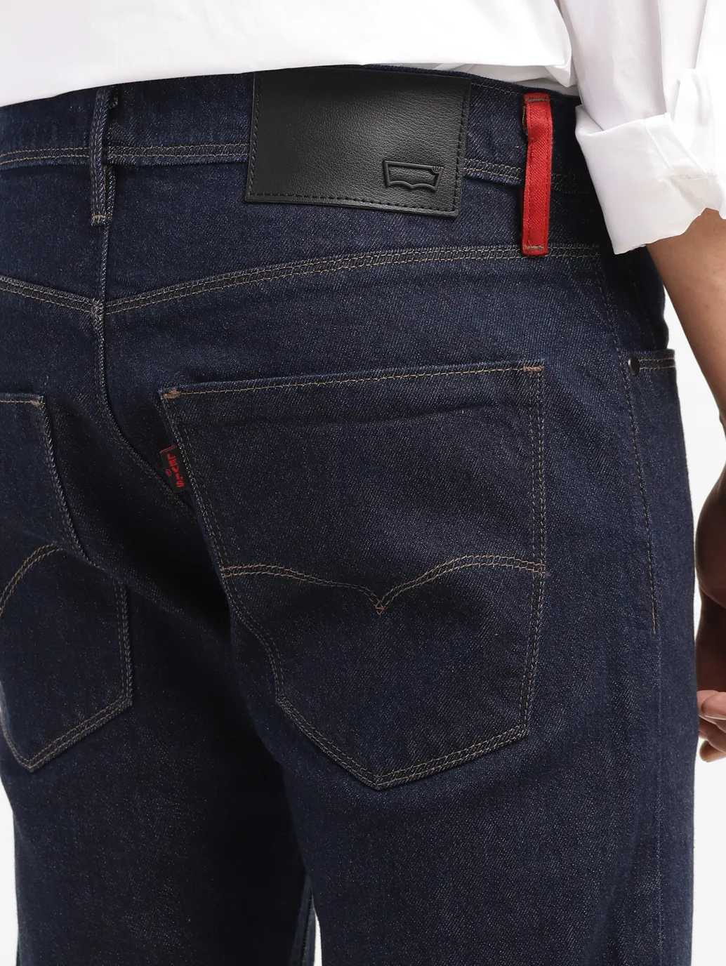 Men's Redloop 512 Navy Blue Slim Tapered Fit Mid Rise Jeans - Image 7