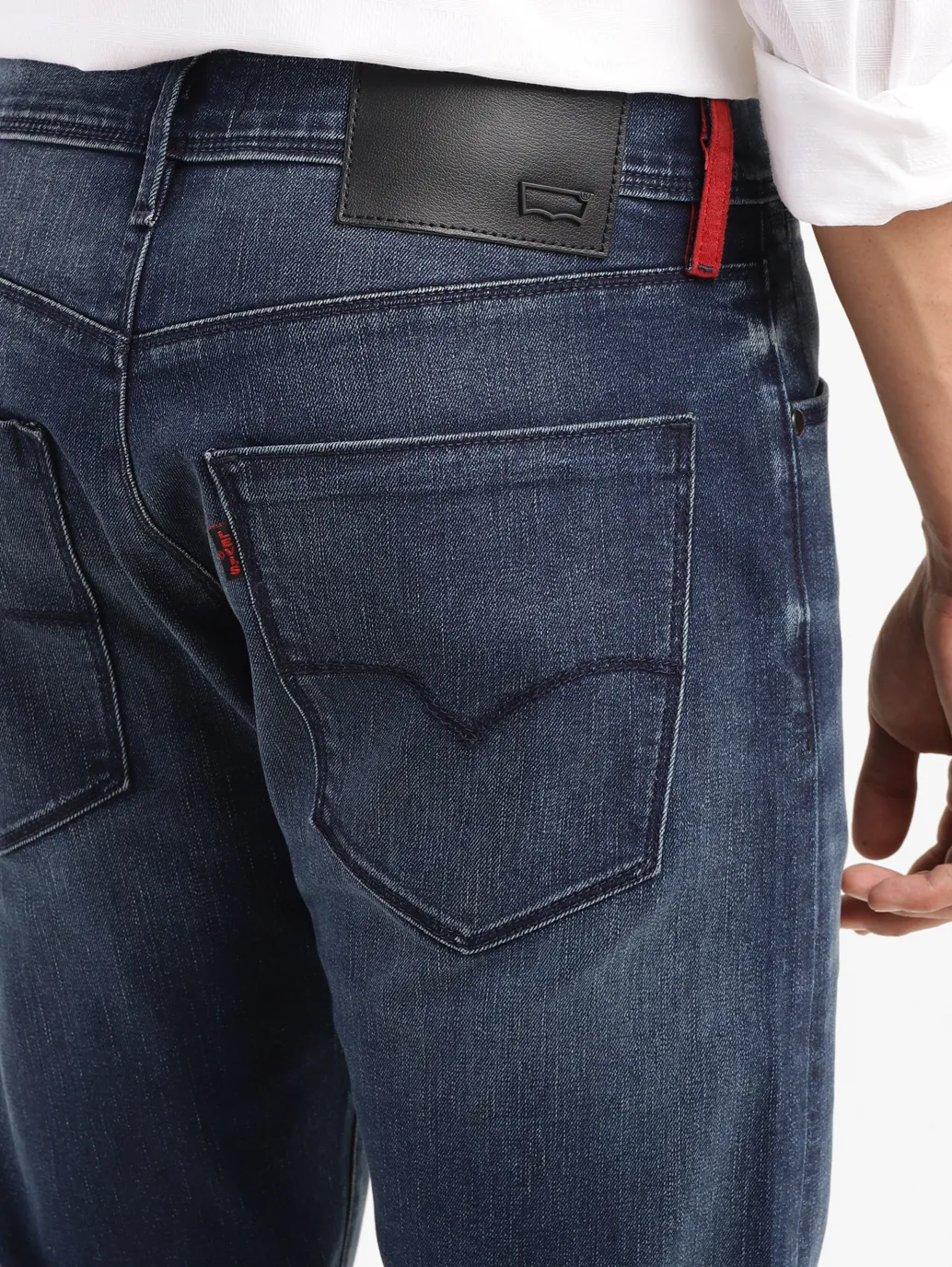 Men's Redloop 512 Blue Slim Tapered Fit Mid Rise Jeans - Image 7