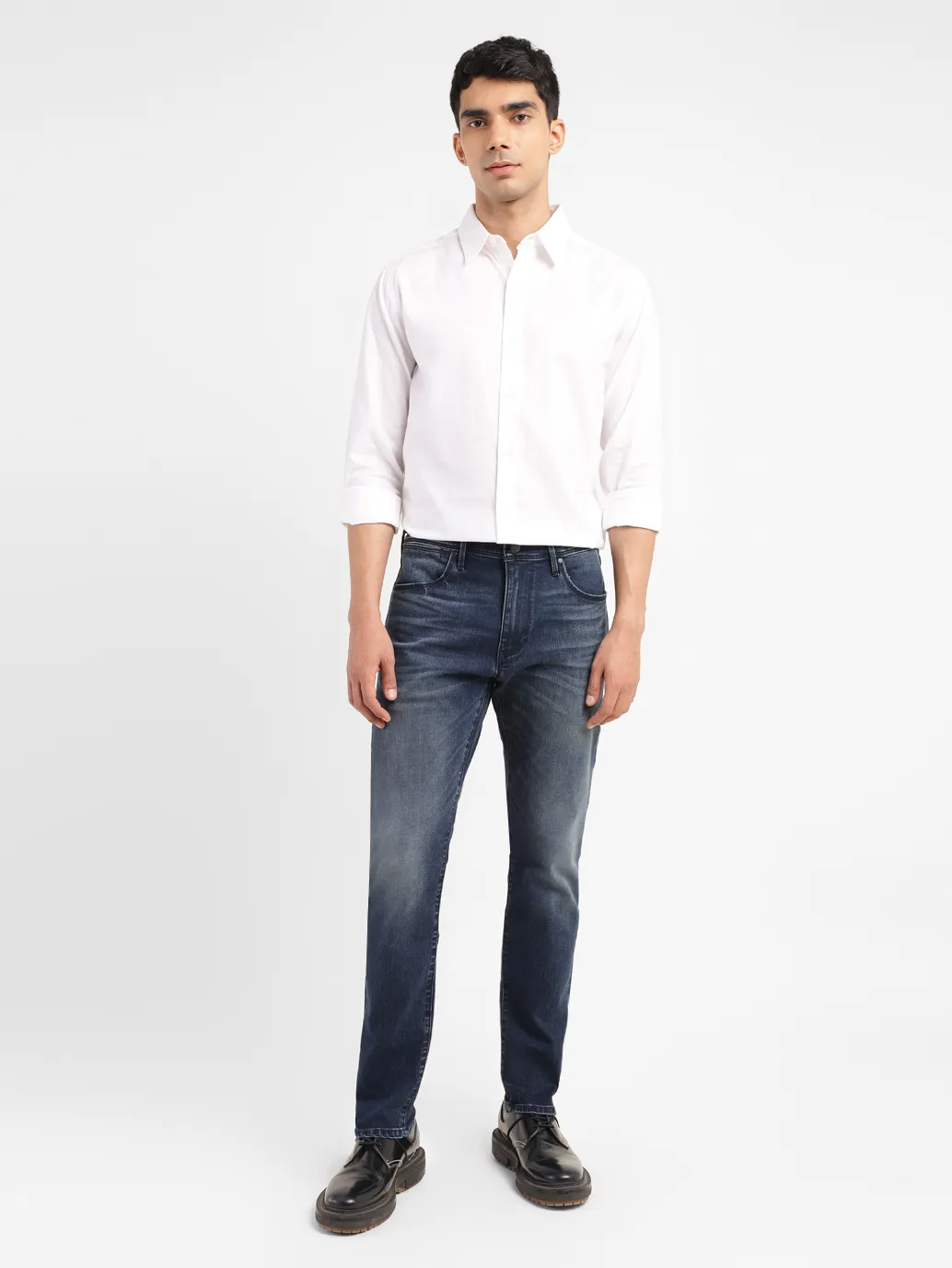 Men's Redloop 512 Blue Slim Tapered Fit Mid Rise Jeans - Image 8