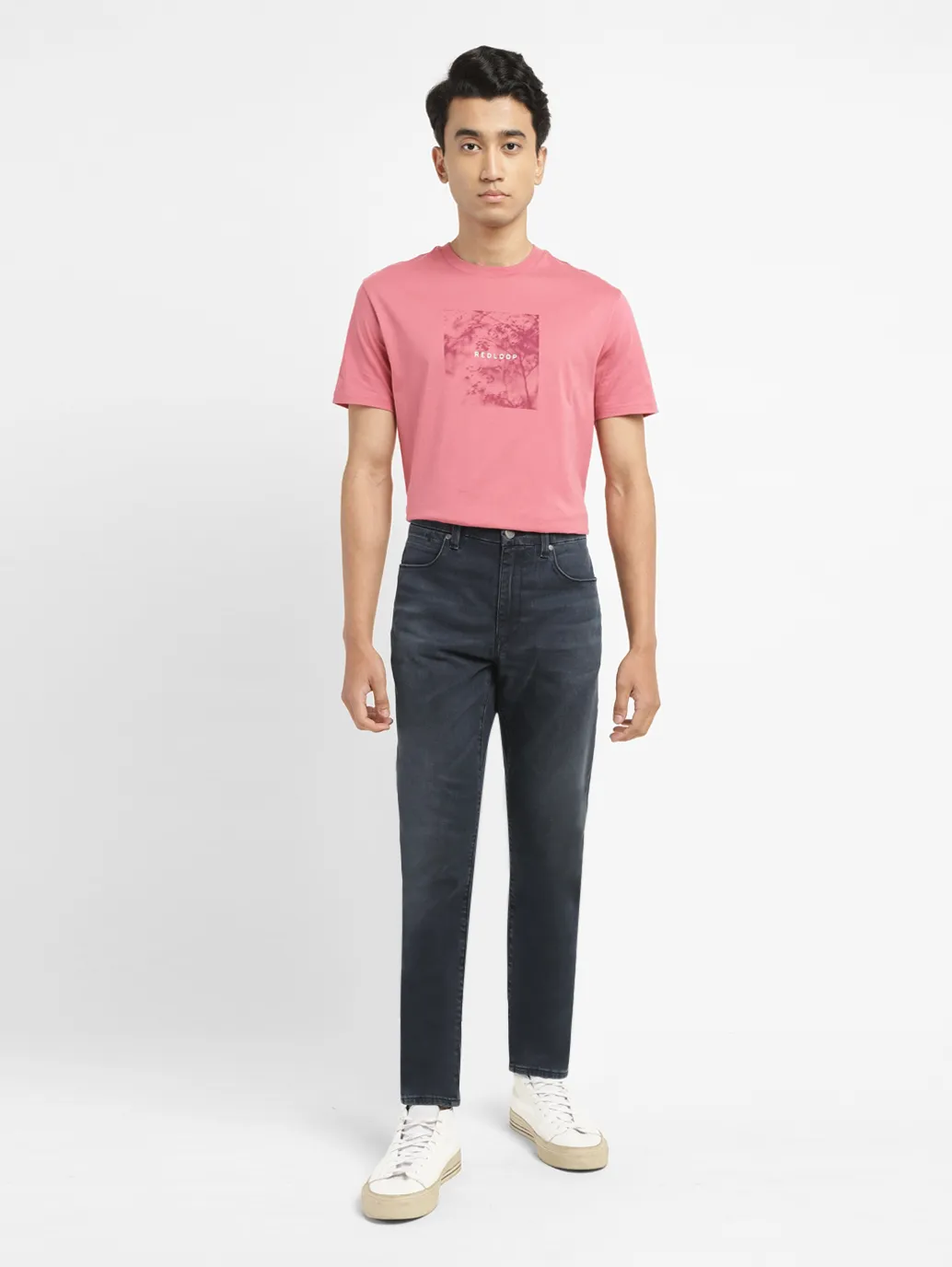 Men's Redloop 512 Blue Slim Tapered Fit Mid Rise Jeans - Image 8