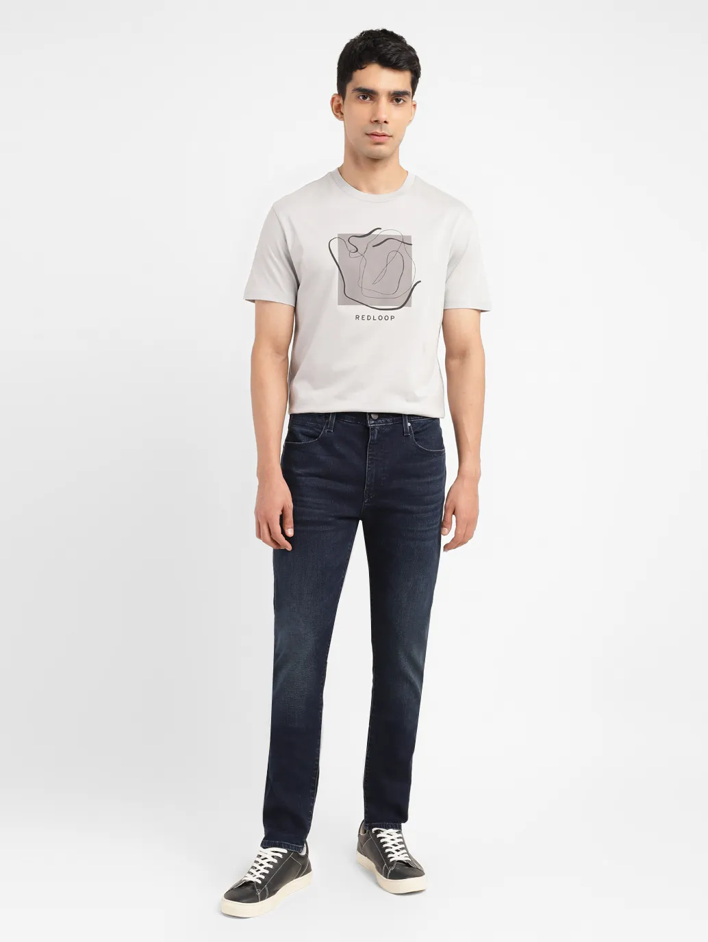 Men's Redloop 512 Blue Slim Tapered Fit Mid Rise Jeans - Image 8