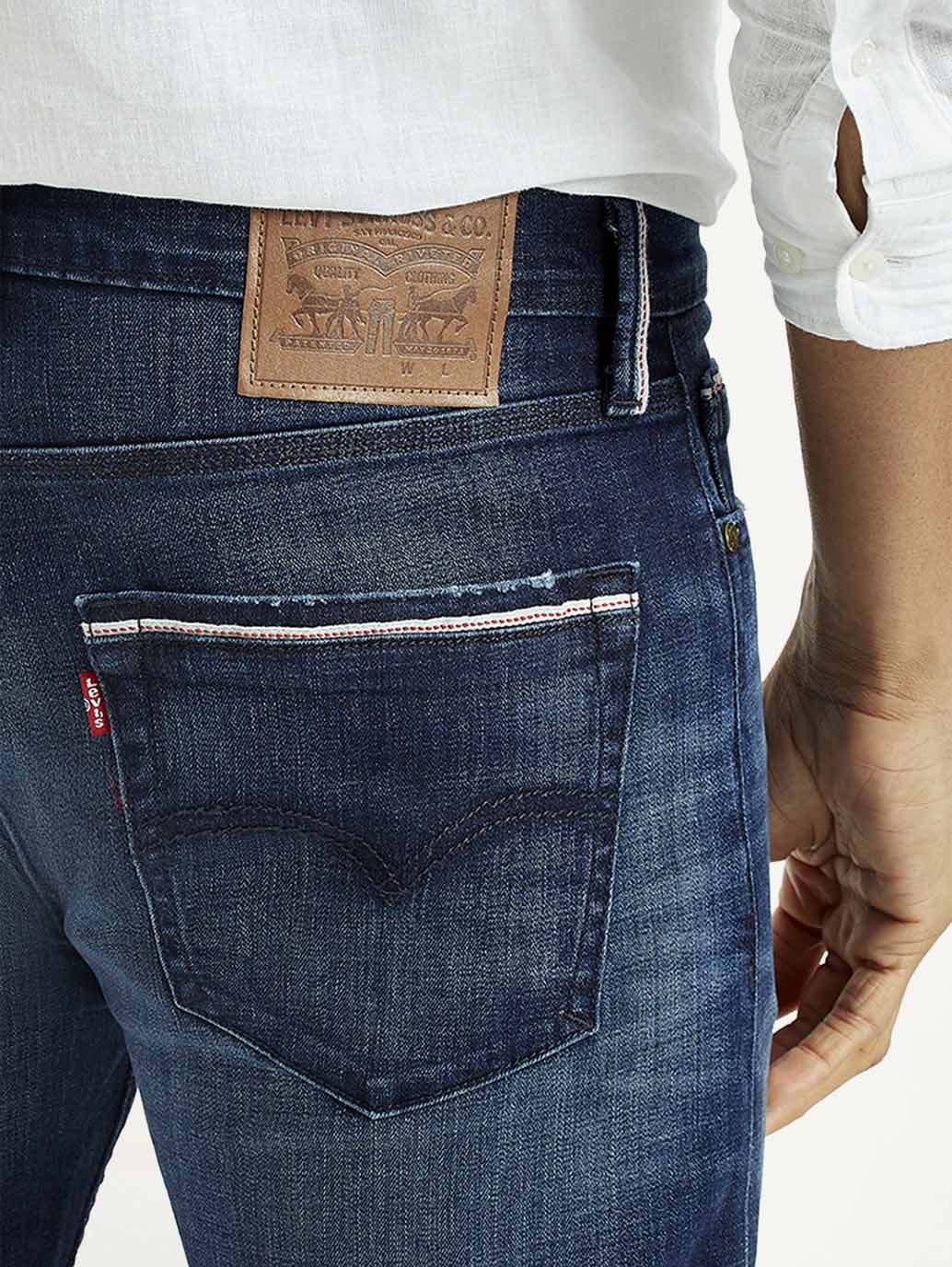Men's 512 Dark Indigo Slim Tapered Fit Mid Rise Jeans - Image 5