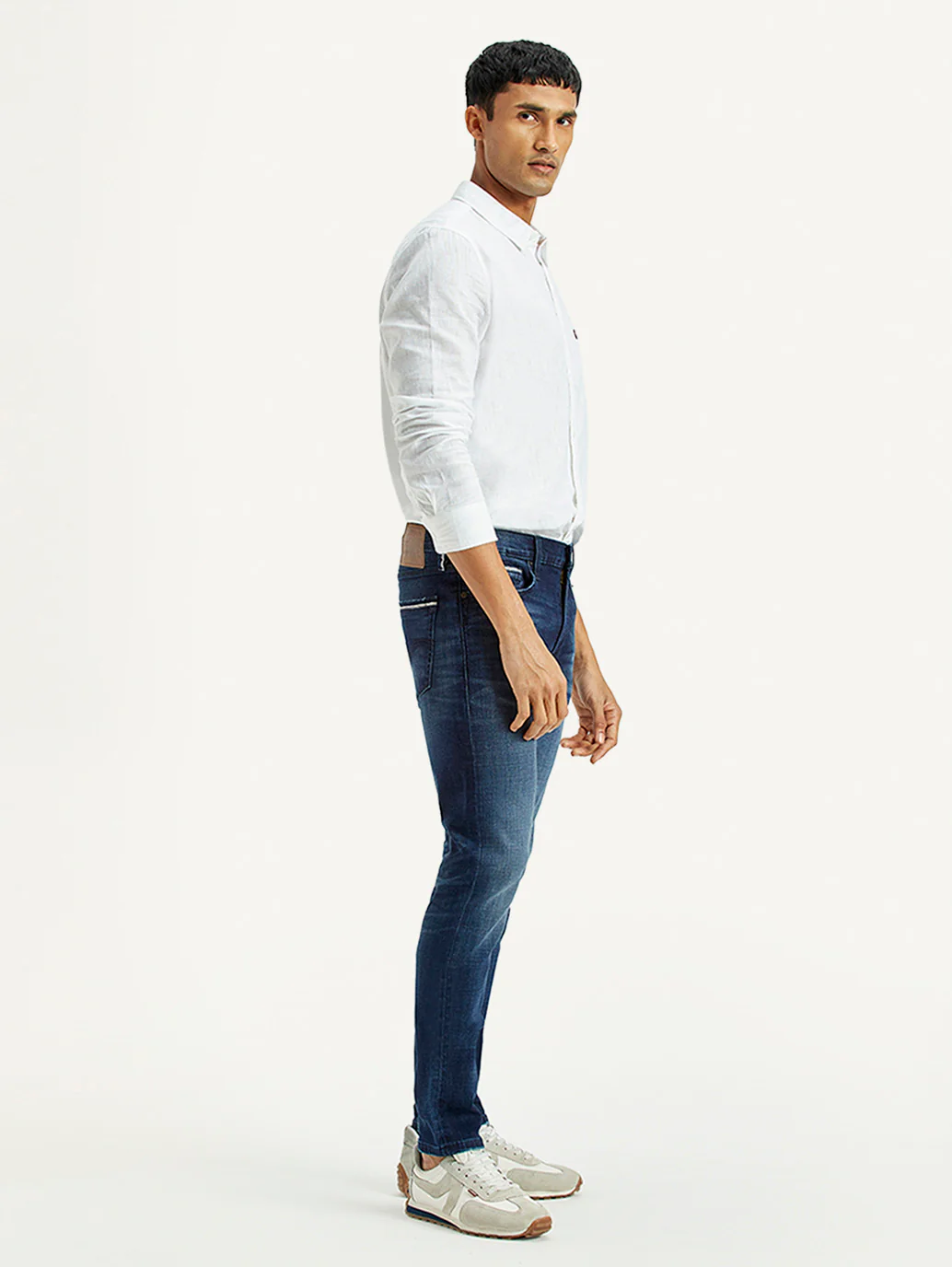 Men's 512 Dark Indigo Slim Tapered Fit Mid Rise Jeans - Image 6