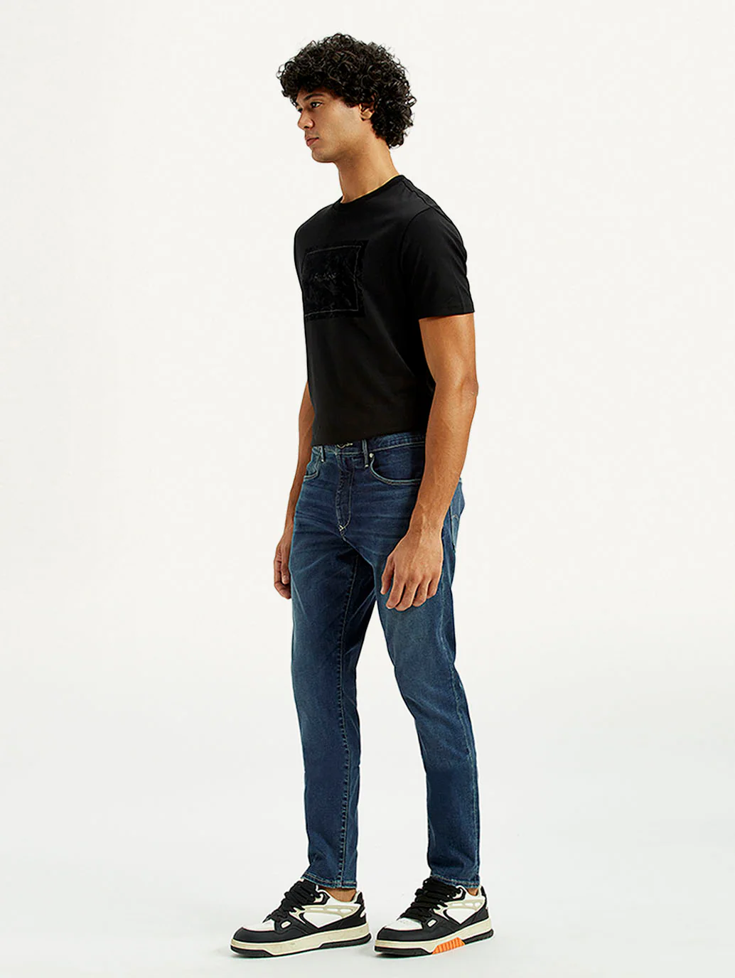 Men's Redloop 512 Dark Indigo Slim Tapered Fit Innovation Stretch Jeans - Image 7