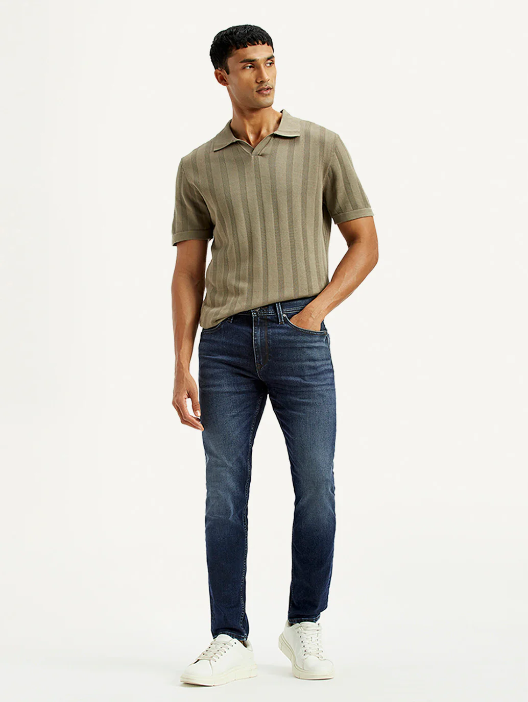 Men's Redloop 512 Dark Indigo Slim Tapered Fit Mid Rise Jeans