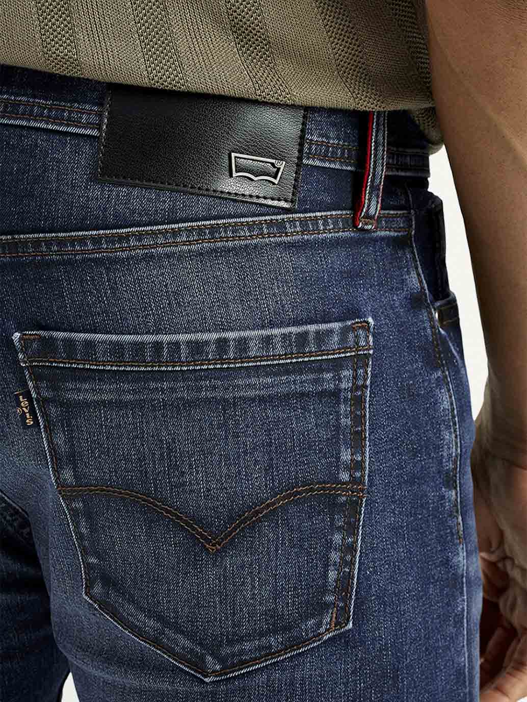 Men's Redloop 512 Dark Indigo Slim Tapered Fit Mid Rise Jeans - Image 2