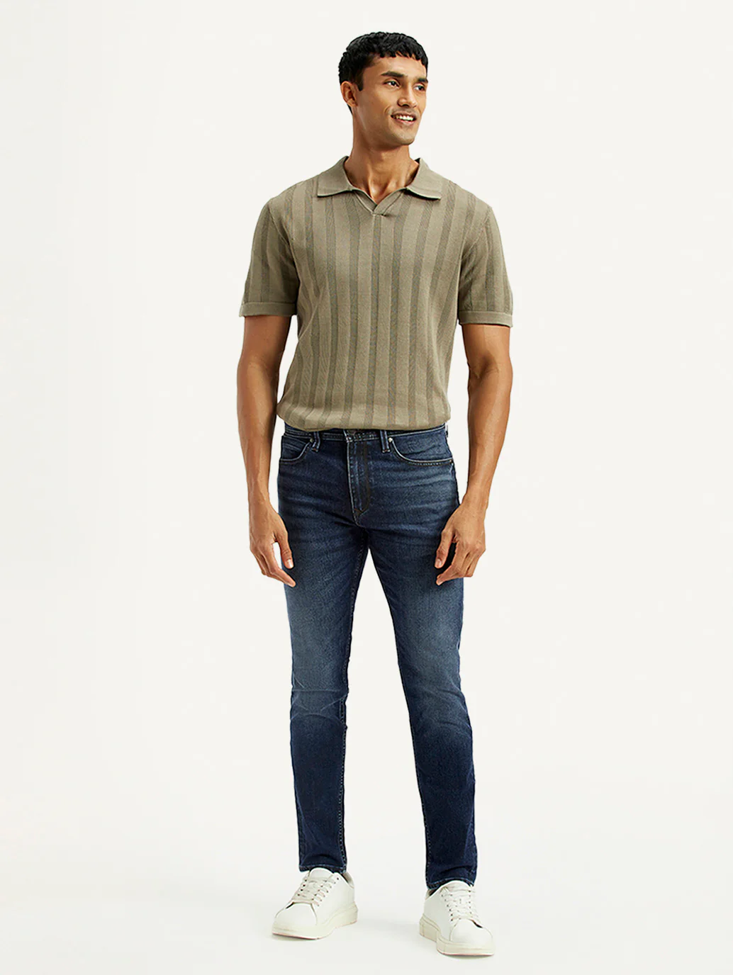 Men's Redloop 512 Dark Indigo Slim Tapered Fit Mid Rise Jeans - Image 6