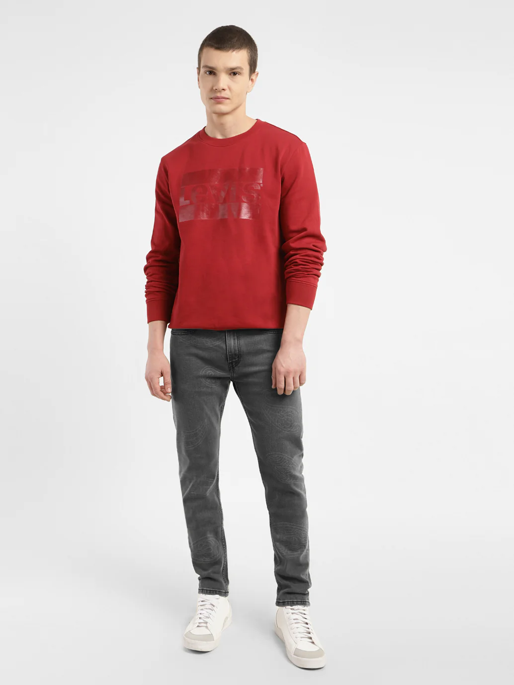 Men's 512 Grey Slim Tapered Fit Mid Rise Jeans