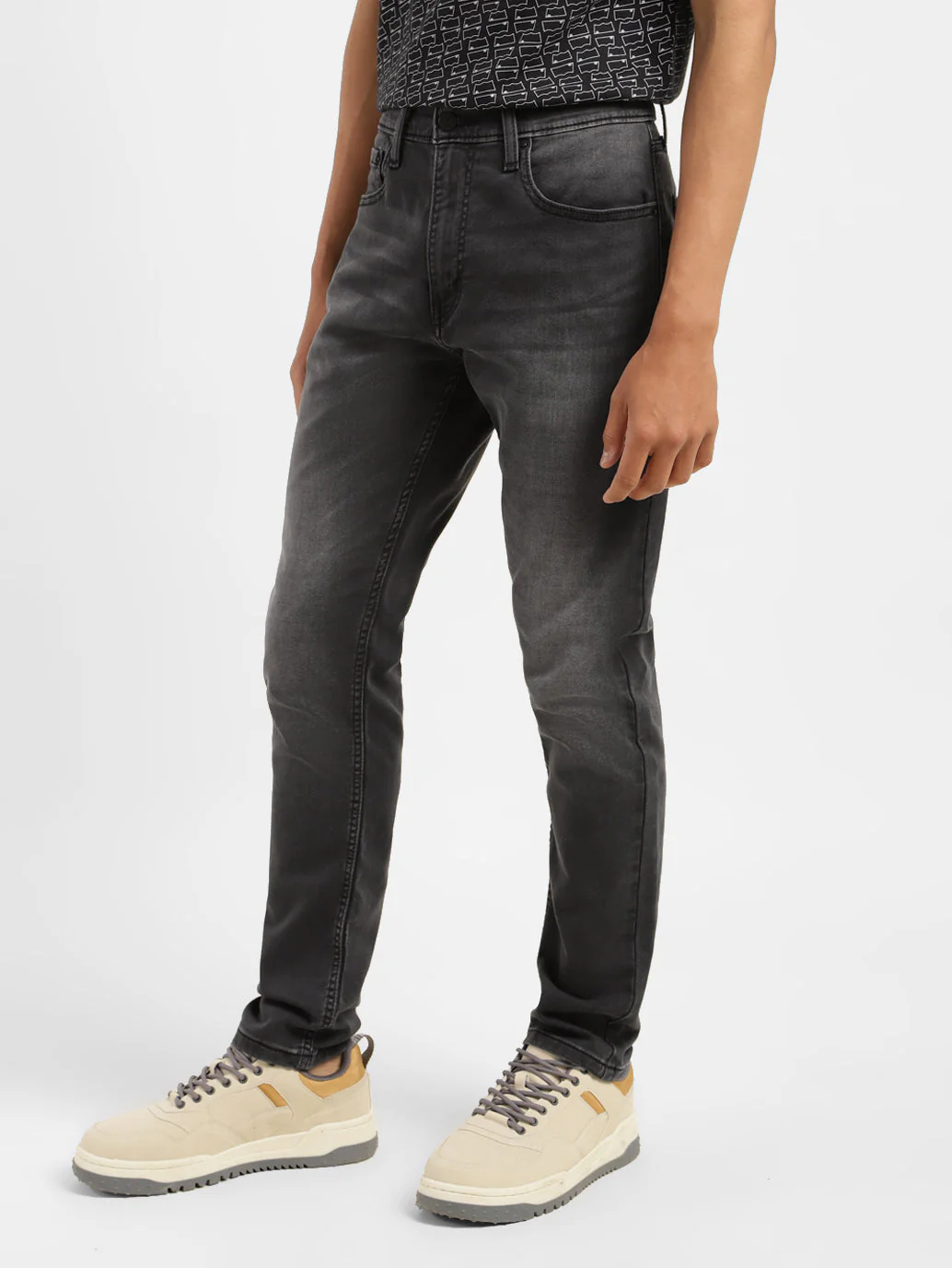 Men's 512 Grey Slim Tapered Fit Mid Rise Jeans - Image 5