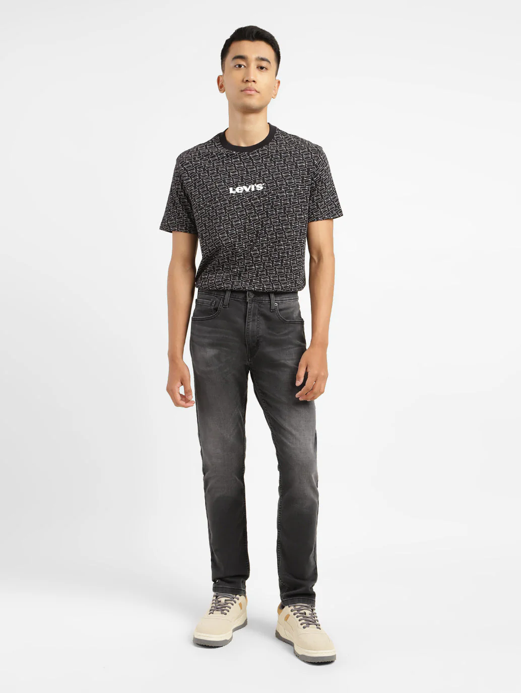 Men's 512 Grey Slim Tapered Fit Mid Rise Jeans - Image 6