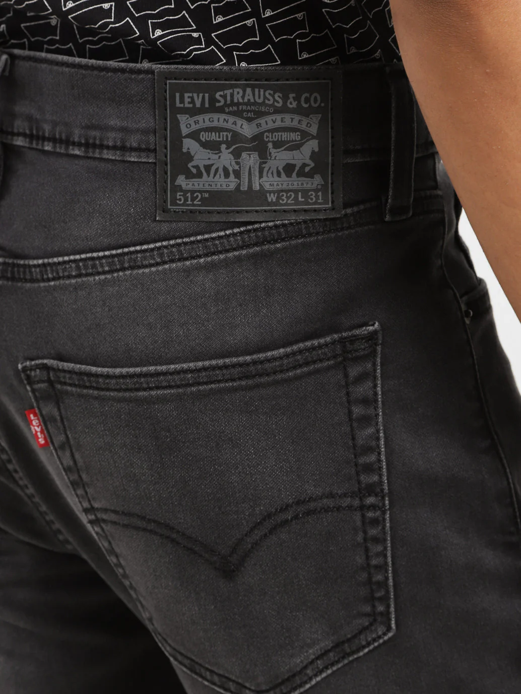 Men's 512 Grey Slim Tapered Fit Mid Rise Jeans - Image 8