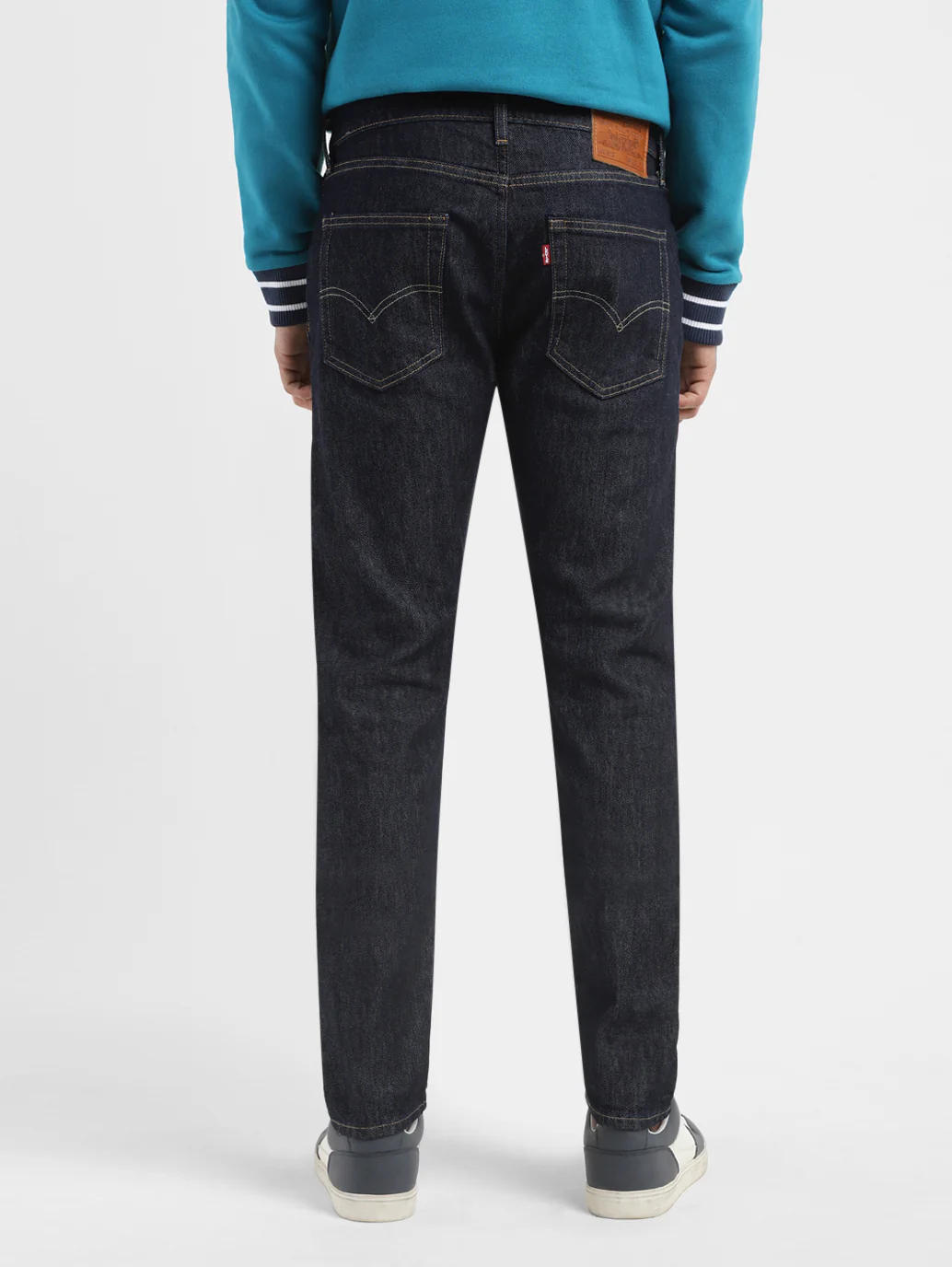 Men's 512 Navy Blue Slim Tapered Fit Mid Rise Jeans - Image 2