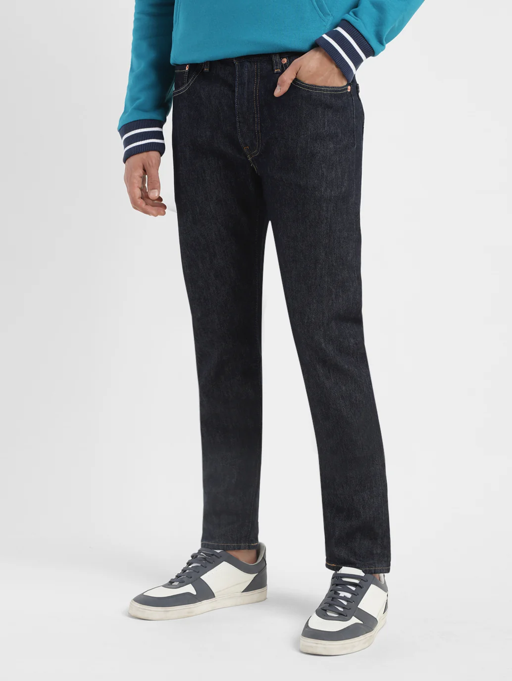 Men's 512 Navy Blue Slim Tapered Fit Mid Rise Jeans - Image 3
