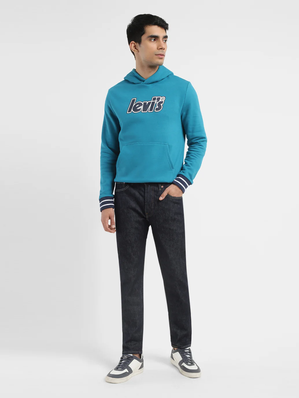 Men's 512 Navy Blue Slim Tapered Fit Mid Rise Jeans - Image 8