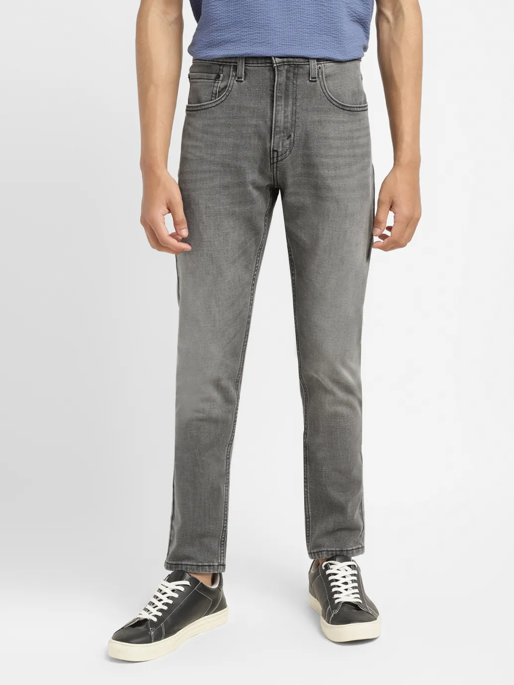 Men's 512 Light Grey Slim Tapered Fit Mid Rise Jeans - Image 2