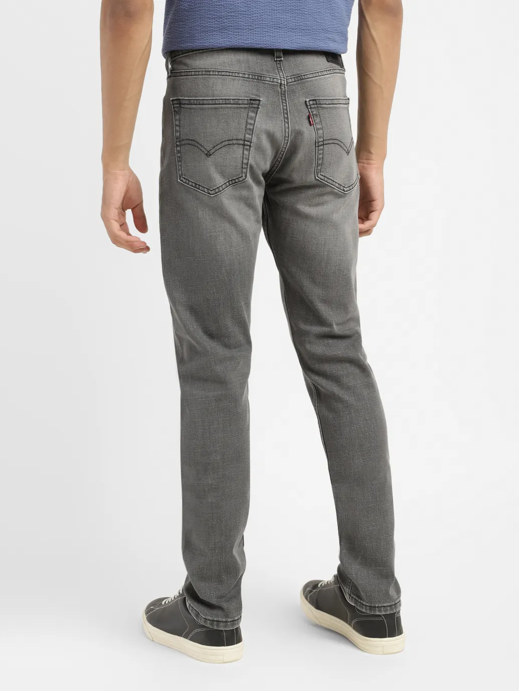 Men's 512 Light Grey Slim Tapered Fit Mid Rise Jeans - Image 3