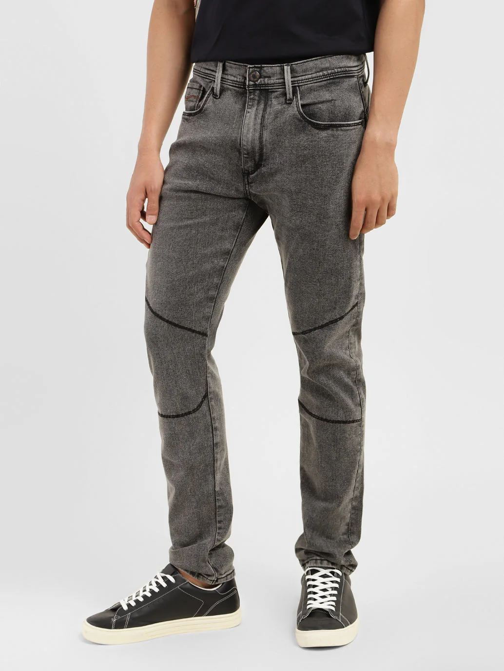 Men's 512 Grey Slim Tapered Fit Mid Rise Jeans - Image 5