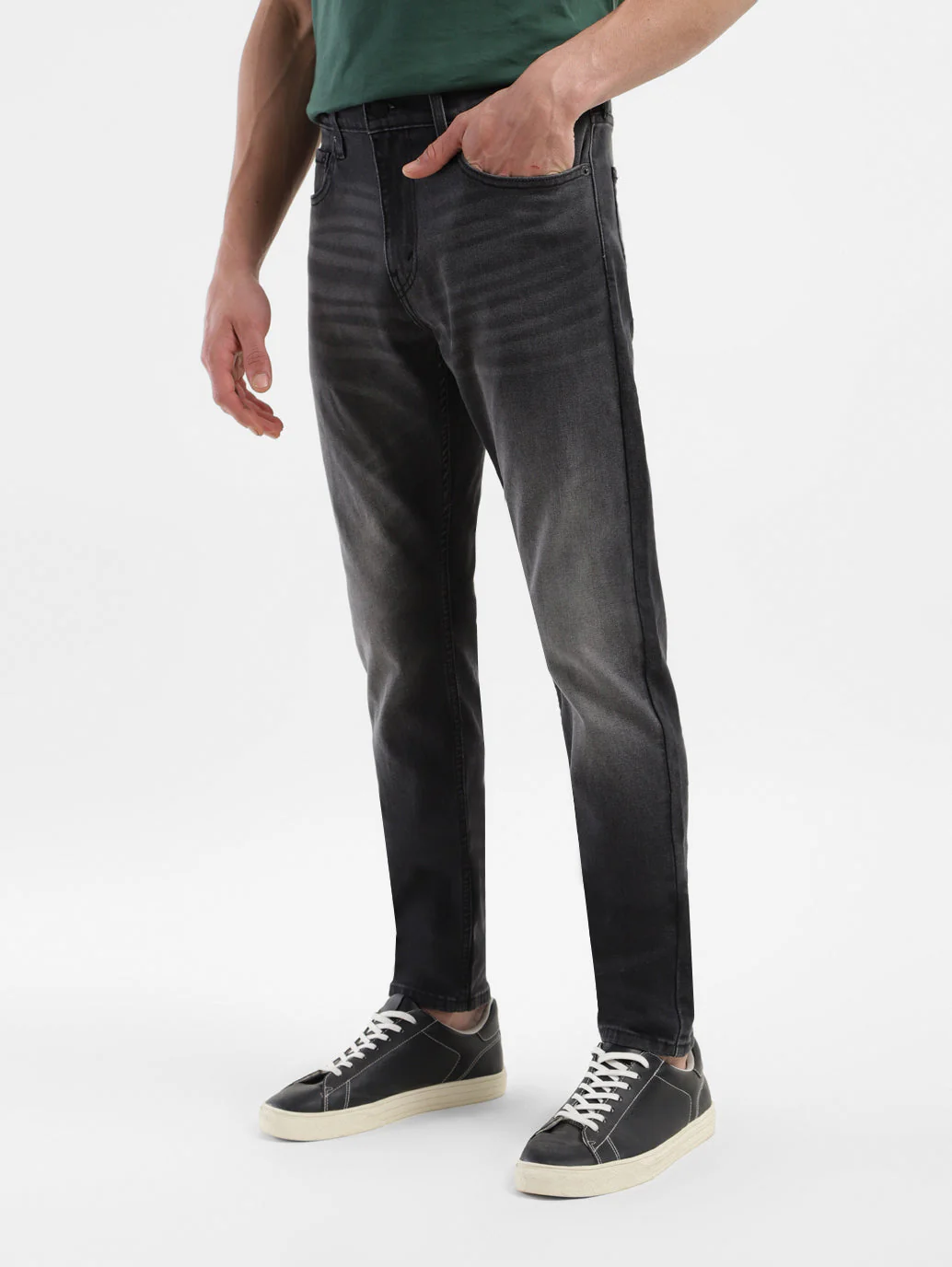 Men's 512 Grey Slim Tapered Fit Mid Rise Jeans - Image 5