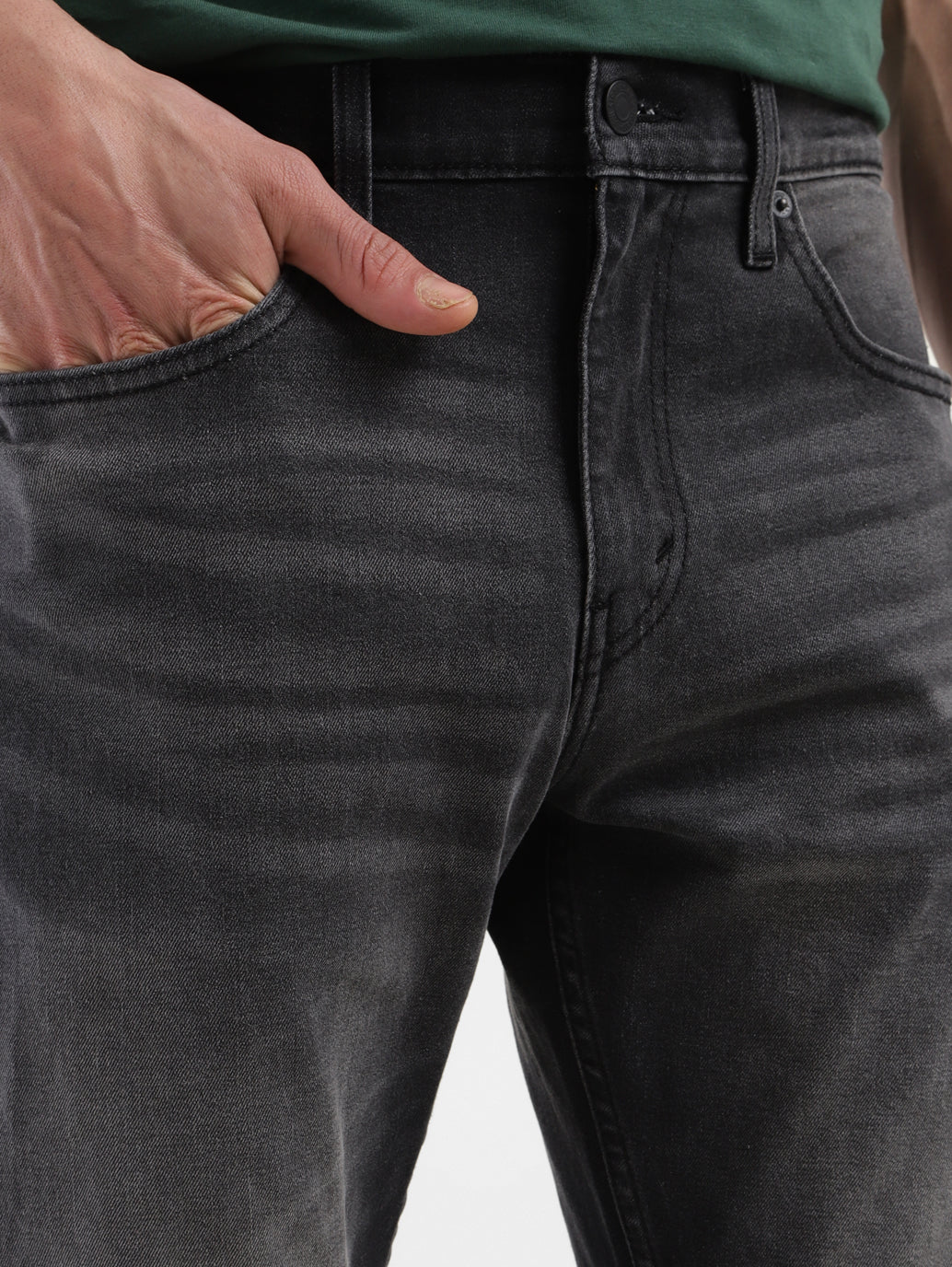 Men's 512 Grey Slim Tapered Fit Mid Rise Jeans - Image 6