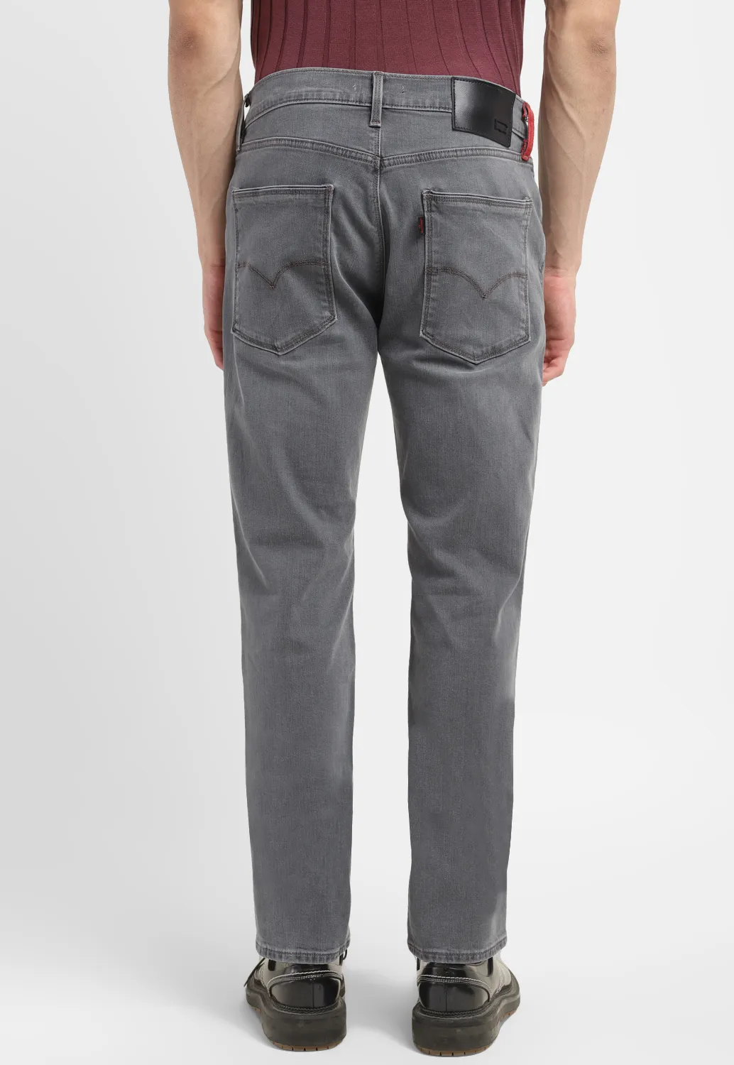 Men's Redloop 512 Grey Slim Tapered Fit Mid Rise Jeans - Image 3