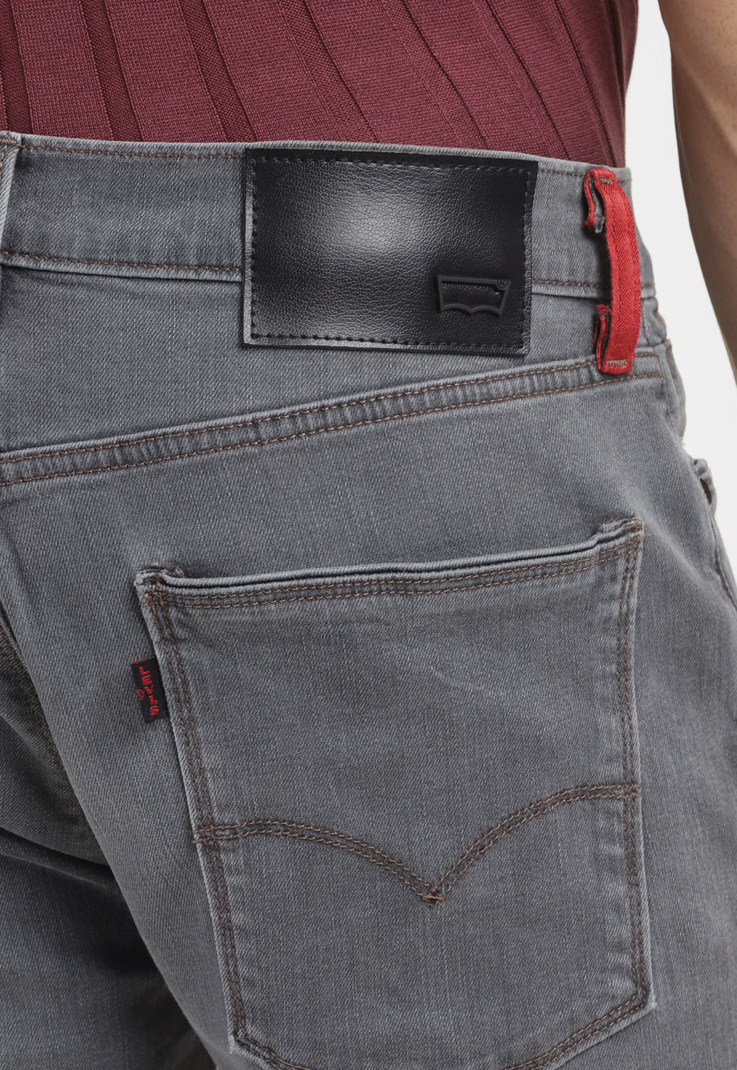 Men's Redloop 512 Grey Slim Tapered Fit Mid Rise Jeans - Image 6