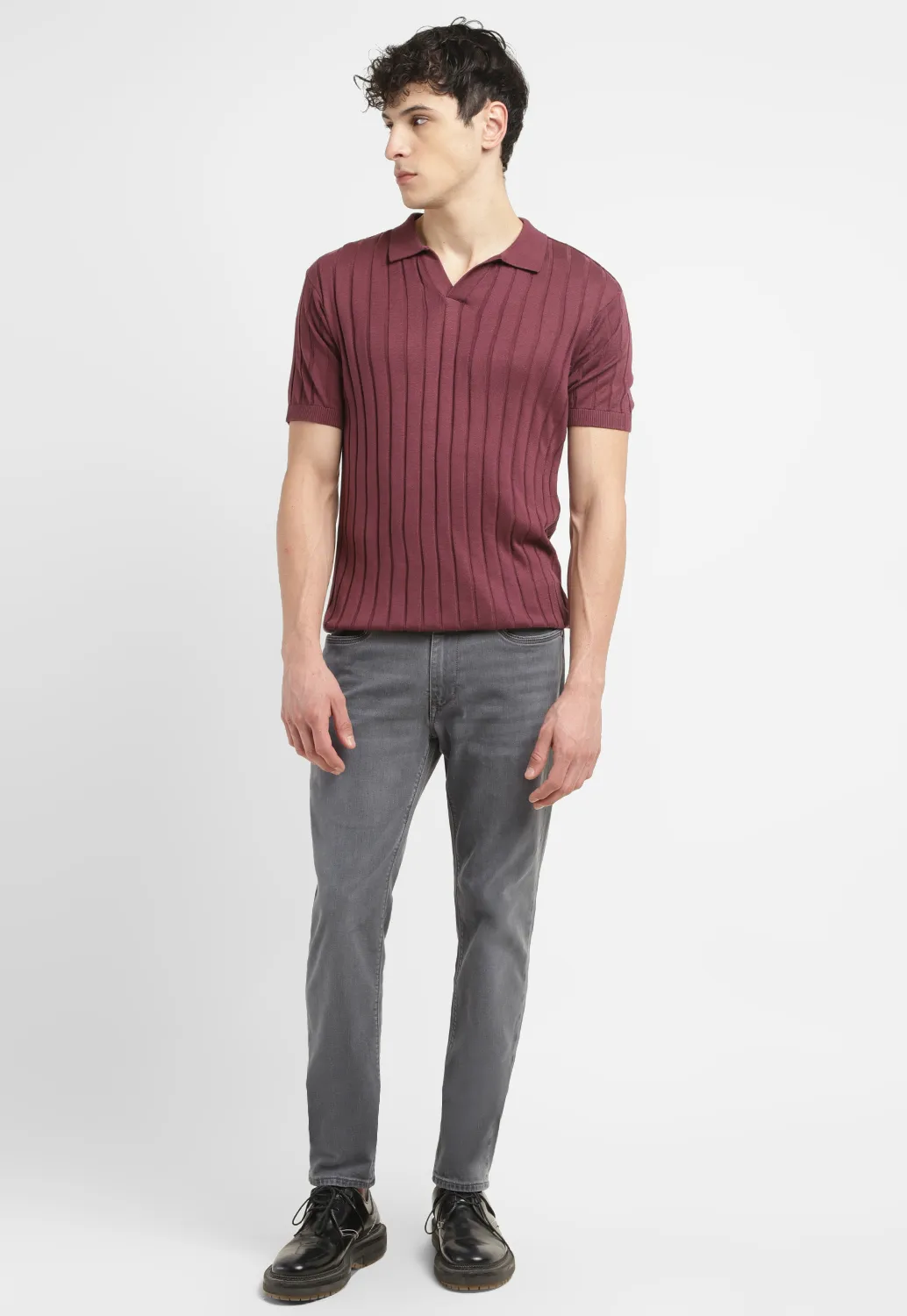 Men's Redloop 512 Grey Slim Tapered Fit Mid Rise Jeans - Image 8
