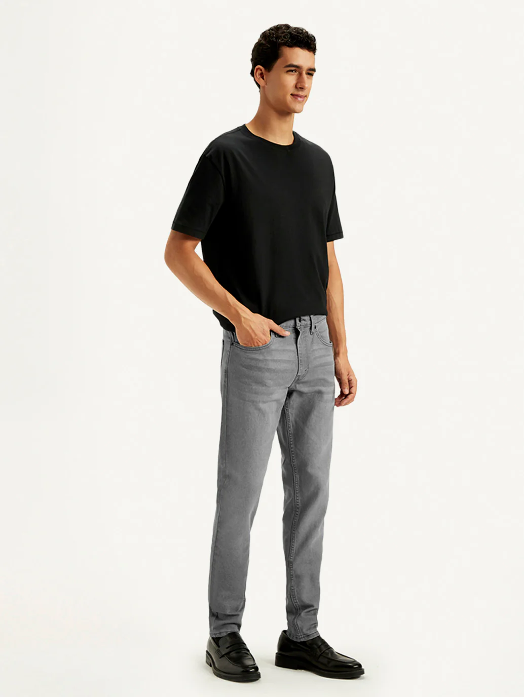 Men's 512 Grey Slim Tapered Fit Mid Rise Jeans - Image 3