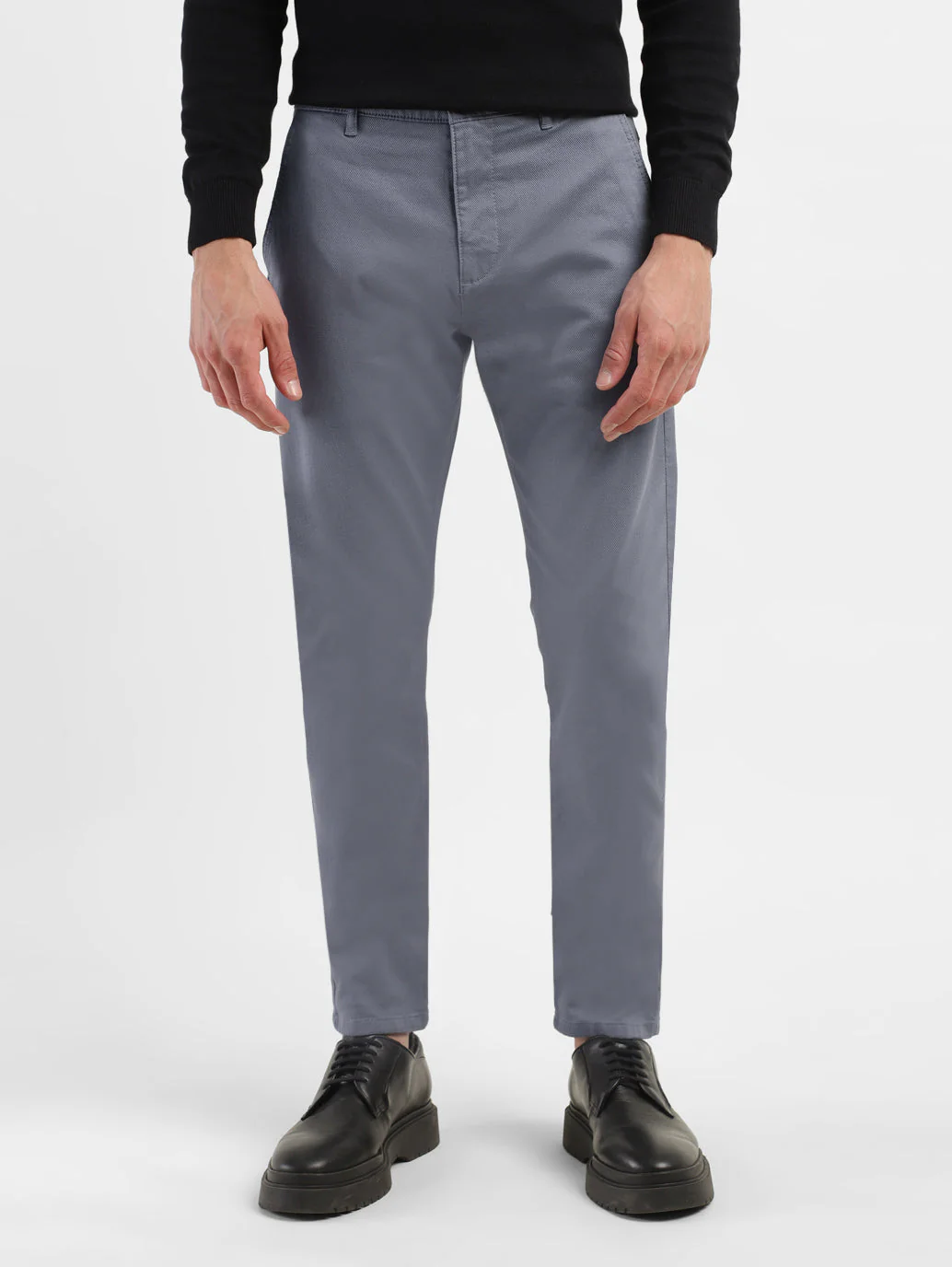 Men's 512 Grey Slim Tapered Fit Trousers - Image 2