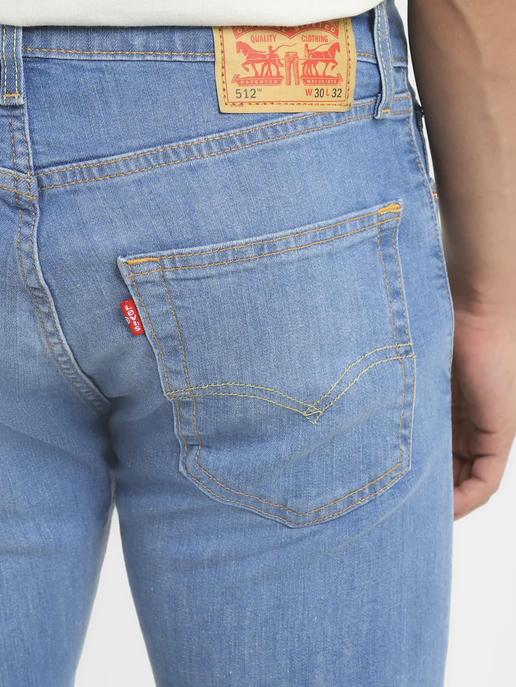 Men's 512 Blue Slim Tapered Fit Mid Rise Jeans - Image 5