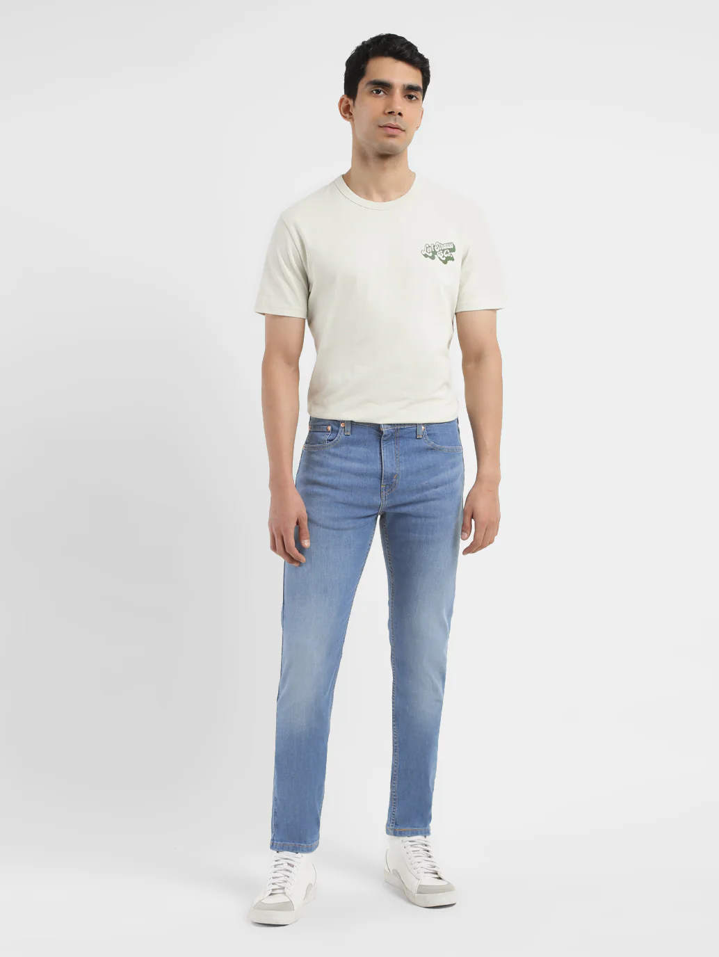 Men's 512 Blue Slim Tapered Fit Mid Rise Jeans - Image 7
