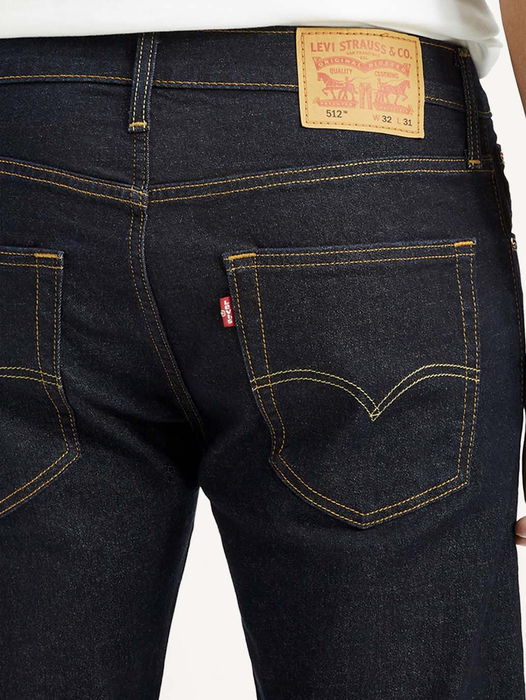 Men's 512 Dark Indigo Slim Tapered Fit Mid Rise Jeans - Image 5