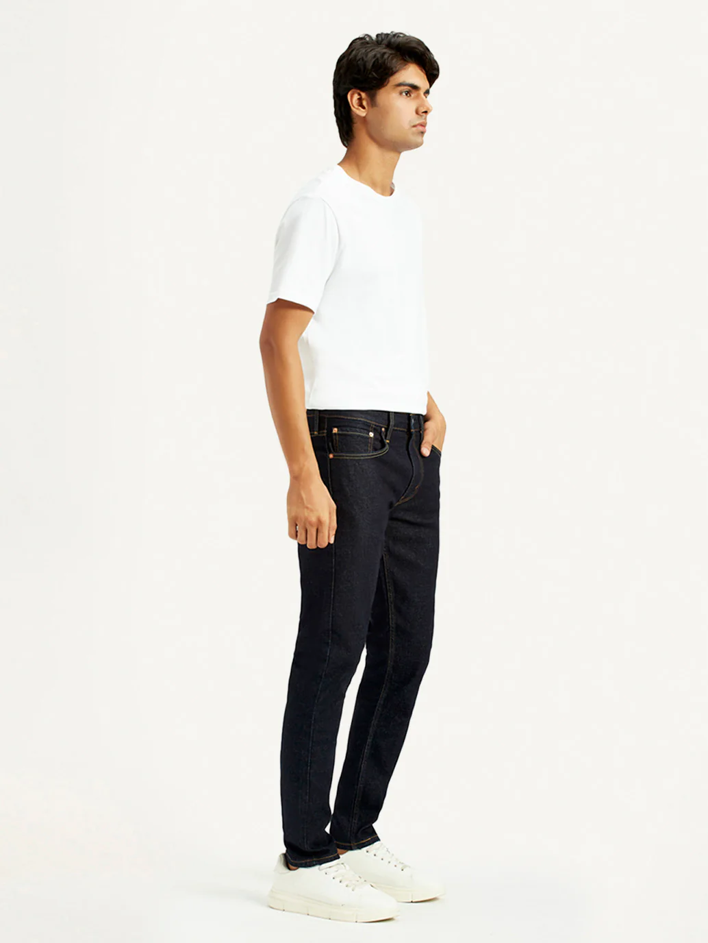Men's 512 Dark Indigo Slim Tapered Fit Mid Rise Jeans - Image 7