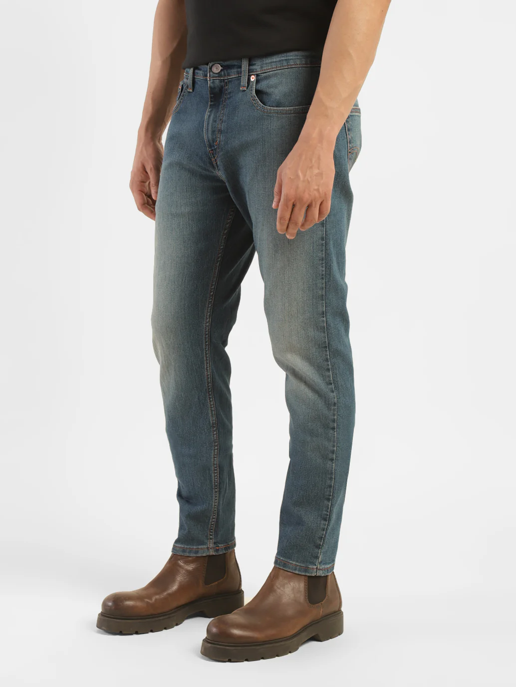 Men's 512 Blue Slim Tapered Fit Mid Rise Jeans - Image 3
