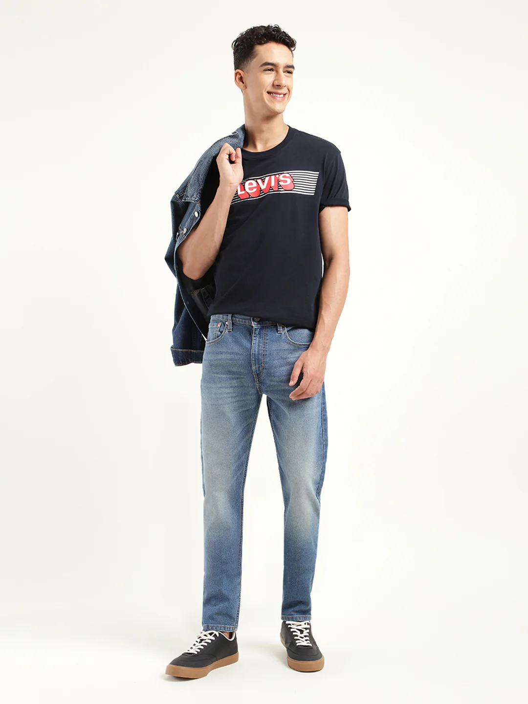 Men's 512 Blue Slim Tapered Fit Mid Rise Jeans