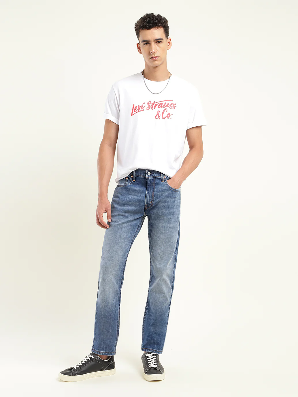 Men's 512 Blue Slim Tapered Fit Mid Rise Jeans