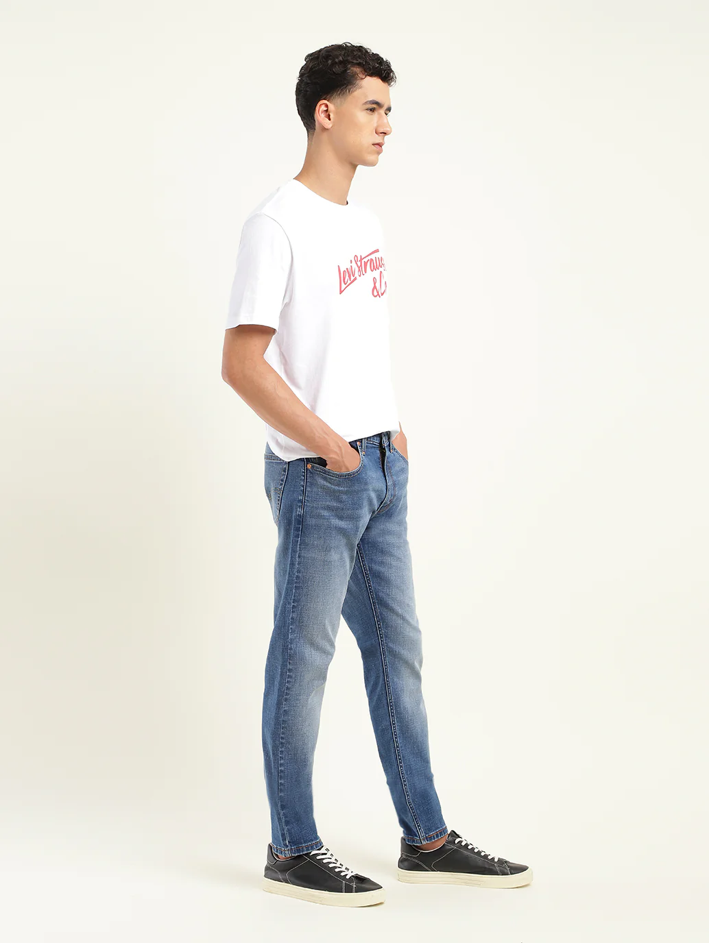 Men's 512 Blue Slim Tapered Fit Mid Rise Jeans - Image 7