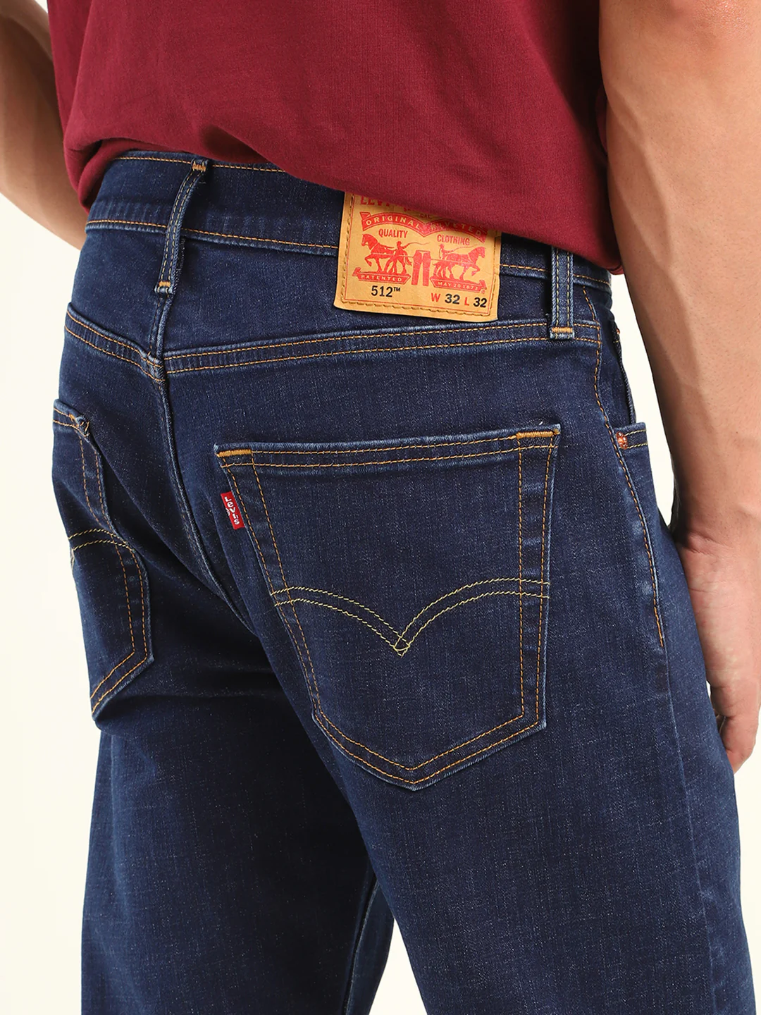 Men's 512 Blue Slim Tapered Fit Mid Rise Jeans - Image 5