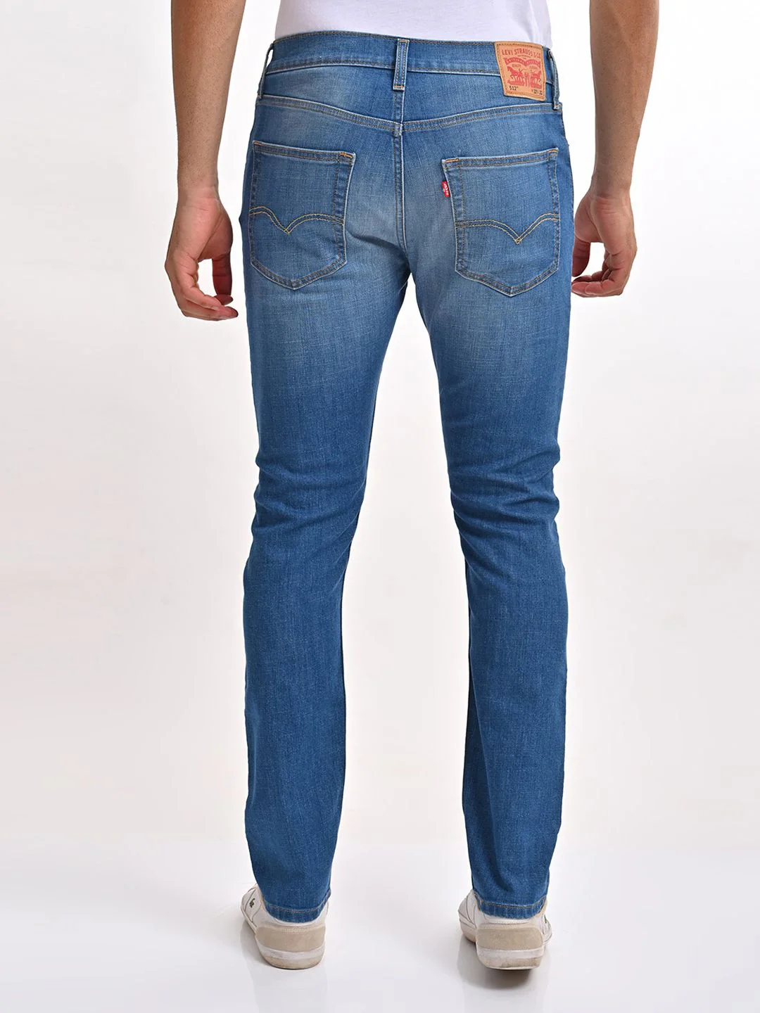 Men's 512 Blue Slim Tapered Fit Mid Rise Jeans - Image 5