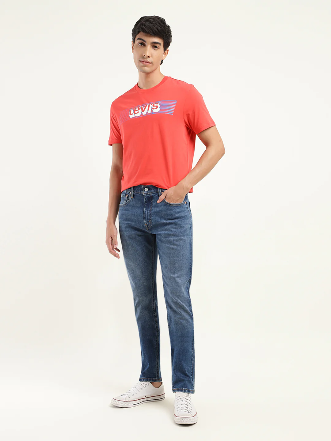 Men's 512 Blue Slim Tapered Fit Mid Rise Jeans - Image 2