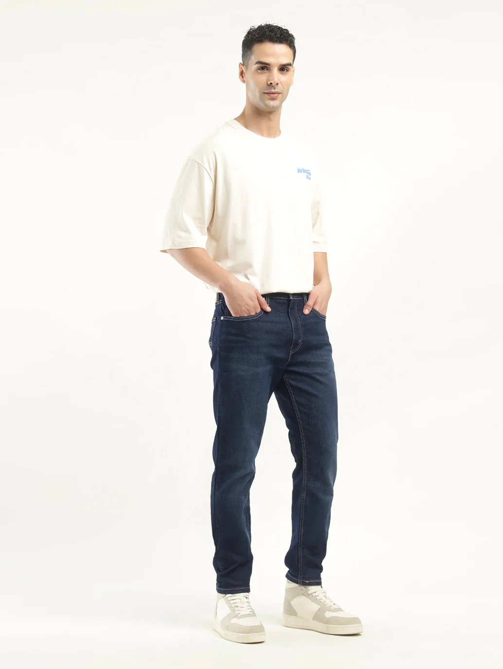Men's 512 Blue Slim Tapered Fit Mid Rise Jeans - Image 6