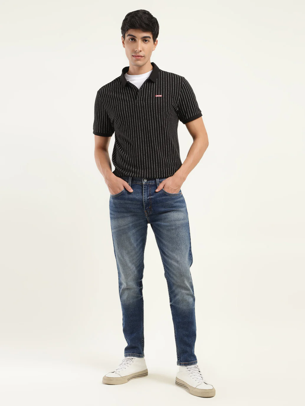 Men's 512 Blue Slim Tapered Fit Mid Rise Jeans