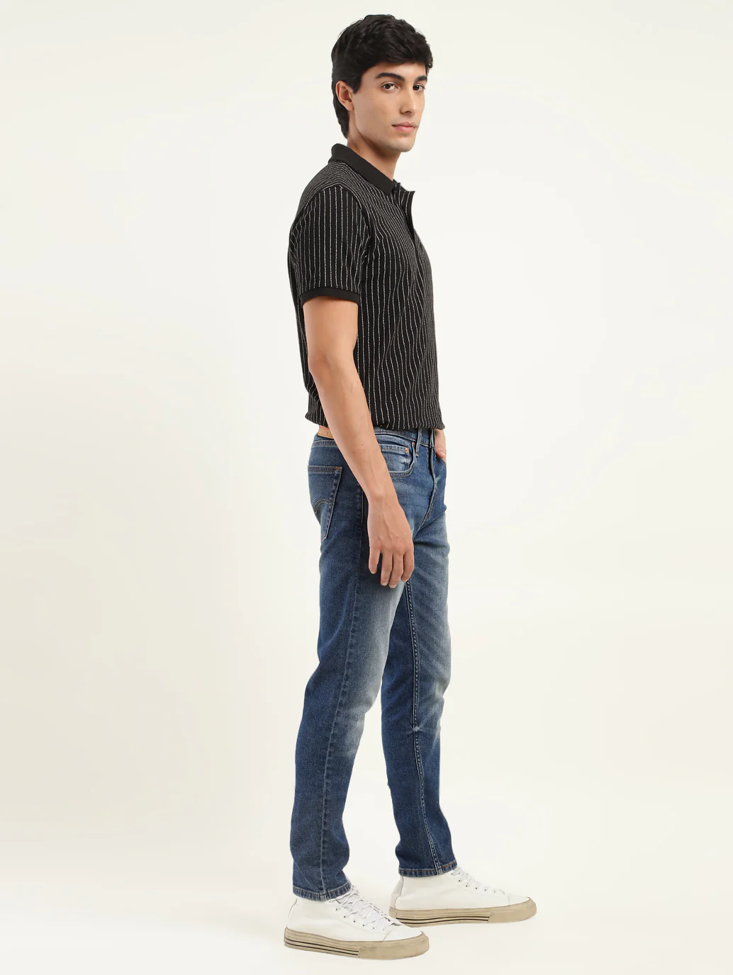 Men's 512 Blue Slim Tapered Fit Mid Rise Jeans - Image 7