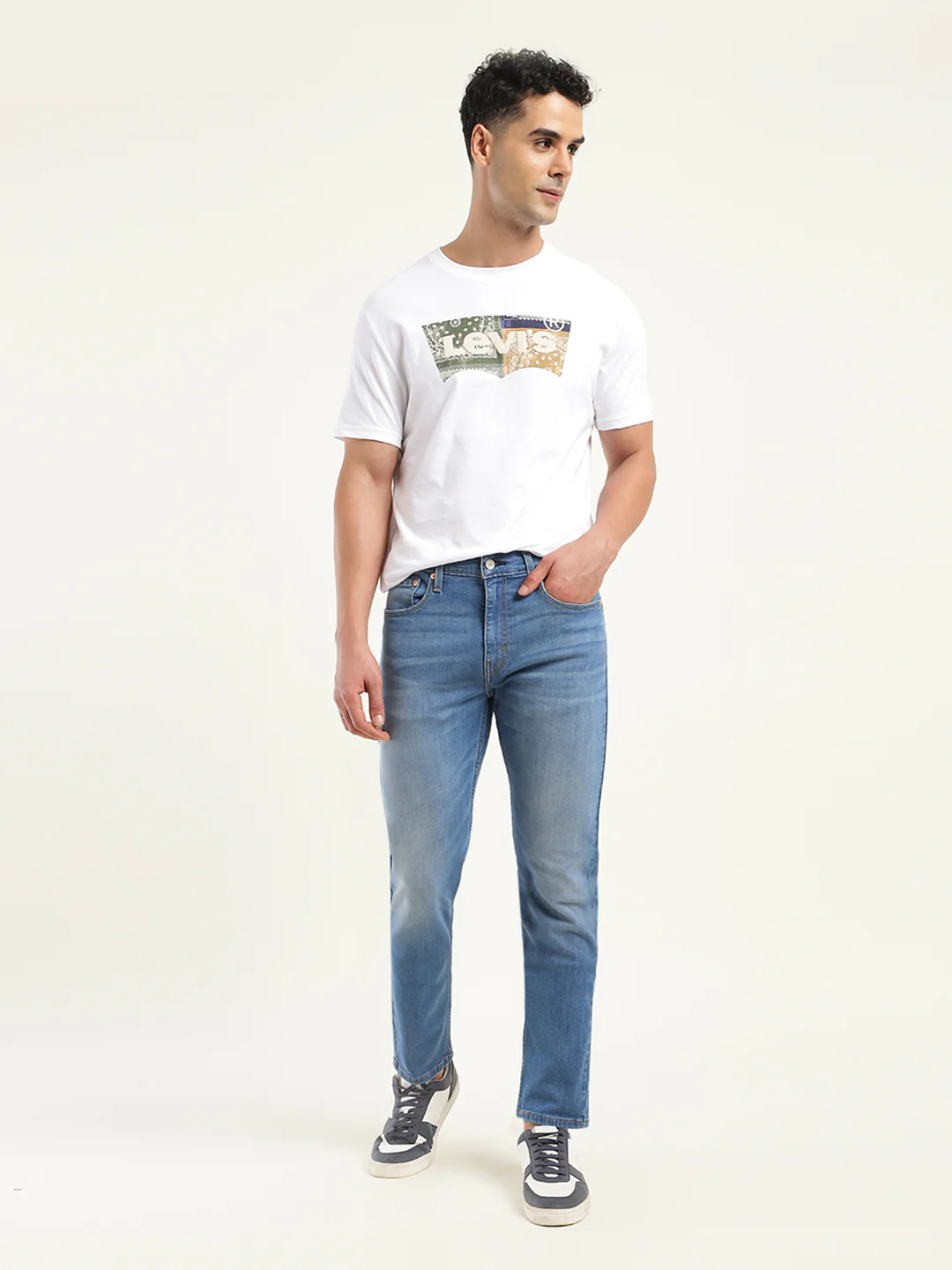 Men's 512 Blue Slim Tapered Fit Mid Rise Jeans