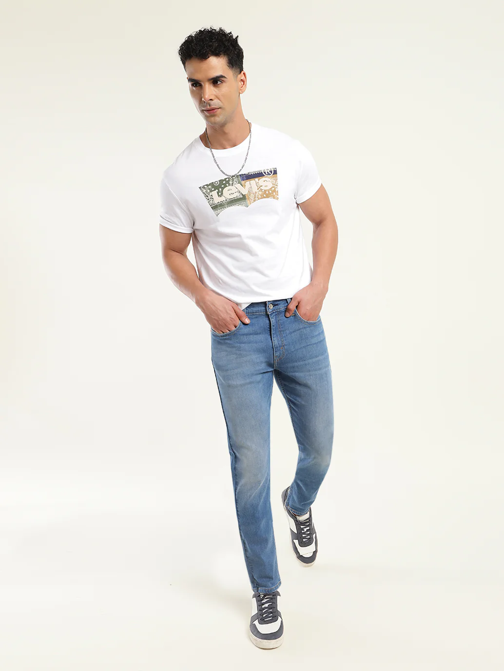 Men's 512 Blue Slim Tapered Fit Mid Rise Jeans - Image 5